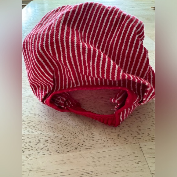 Vintage OSHKOSH B'GOSH Railroad Conductor Red Striped Hat Snapback Made in USA - Picture 3 of 4